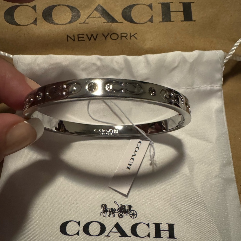 Coach Silver Bangle Bracelet
